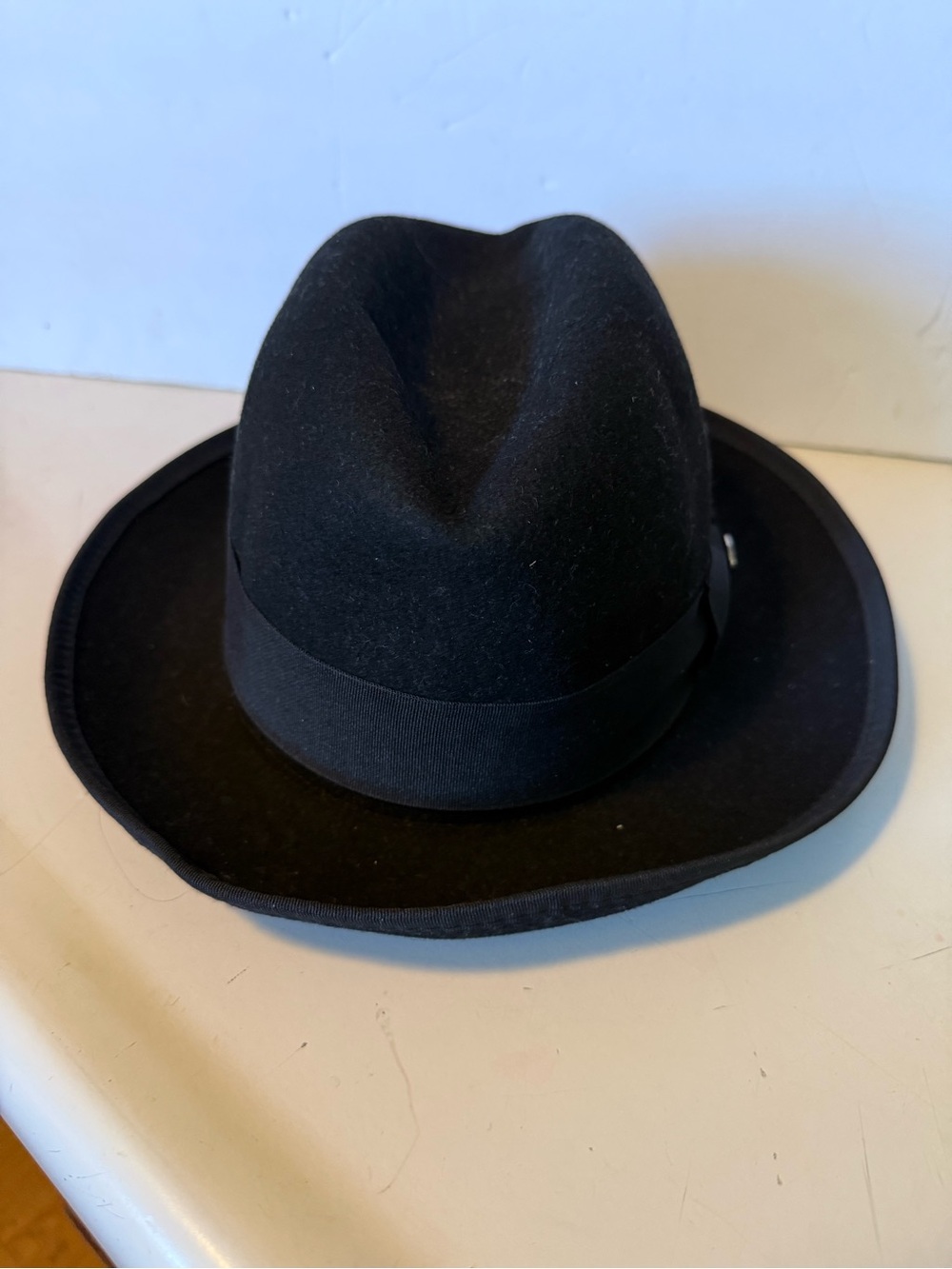 DenZel Collection Godfather Felt HAT - Black - 100% Wool - Mens Size Medium